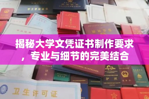 苓雅揭秘大学文凭证书制作要求，专业与细节的完美结合
